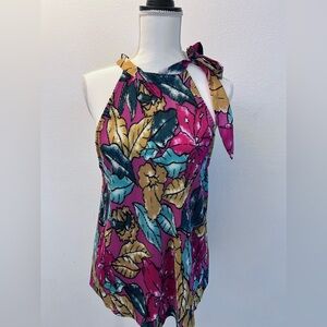 NWT Tie Neck Tank, Anthropologie/Maeve, Size L